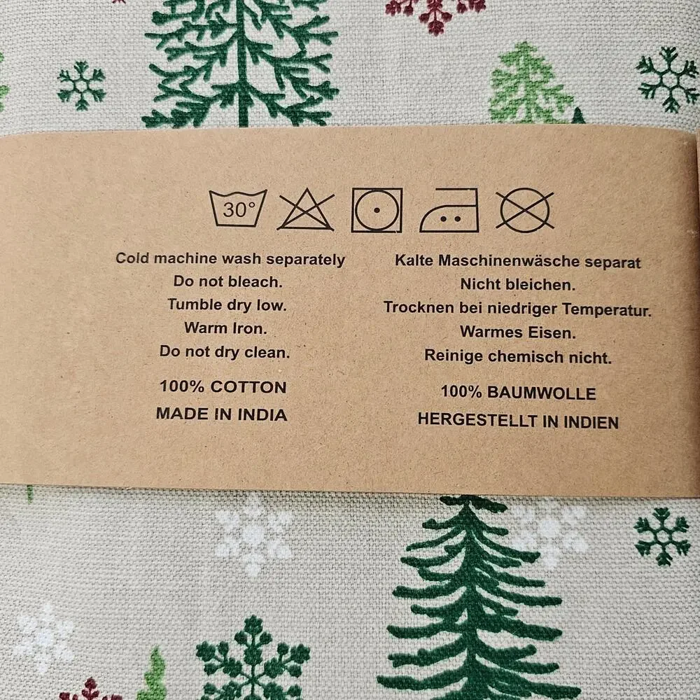 Urban Villa 6 pack cotton kitchen towels christmas trees snowflakes NIP